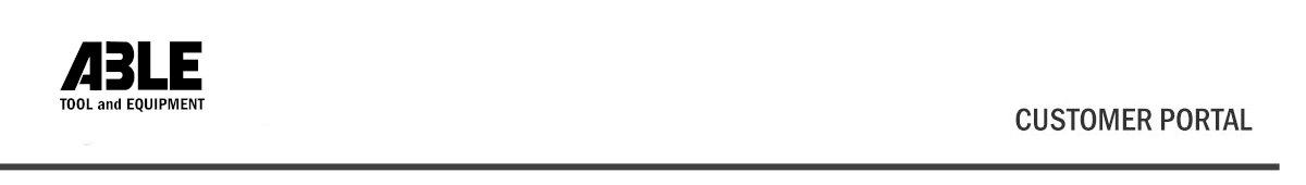 Able Tool & Equipment | Customer Portal